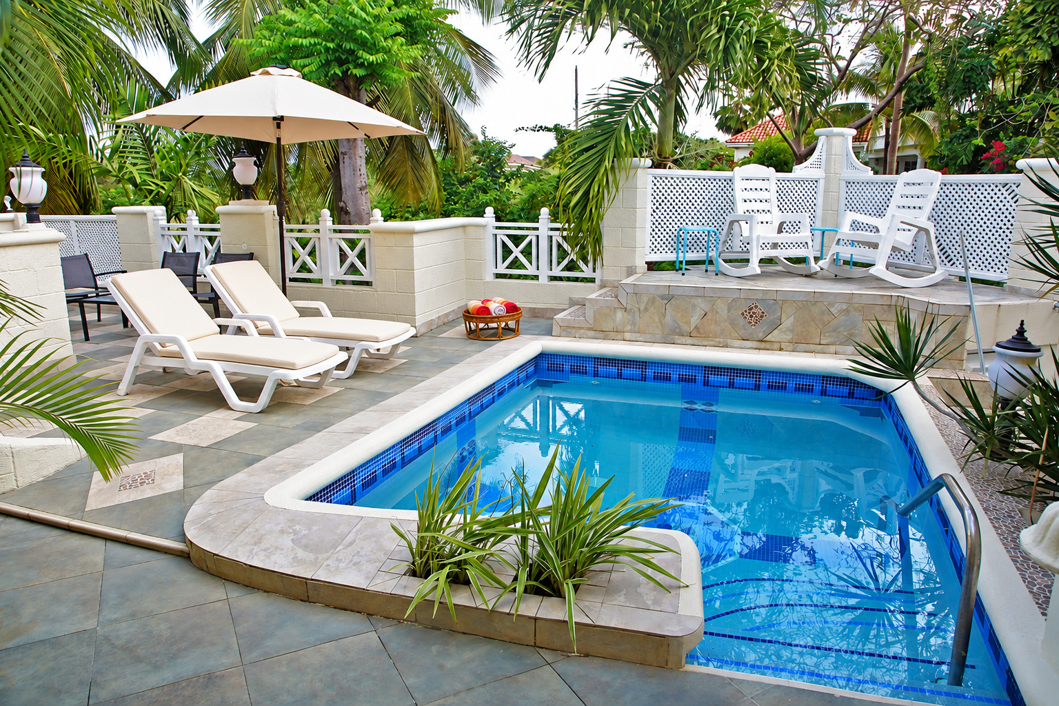 Apartment Three — private plunge pool and terrace
