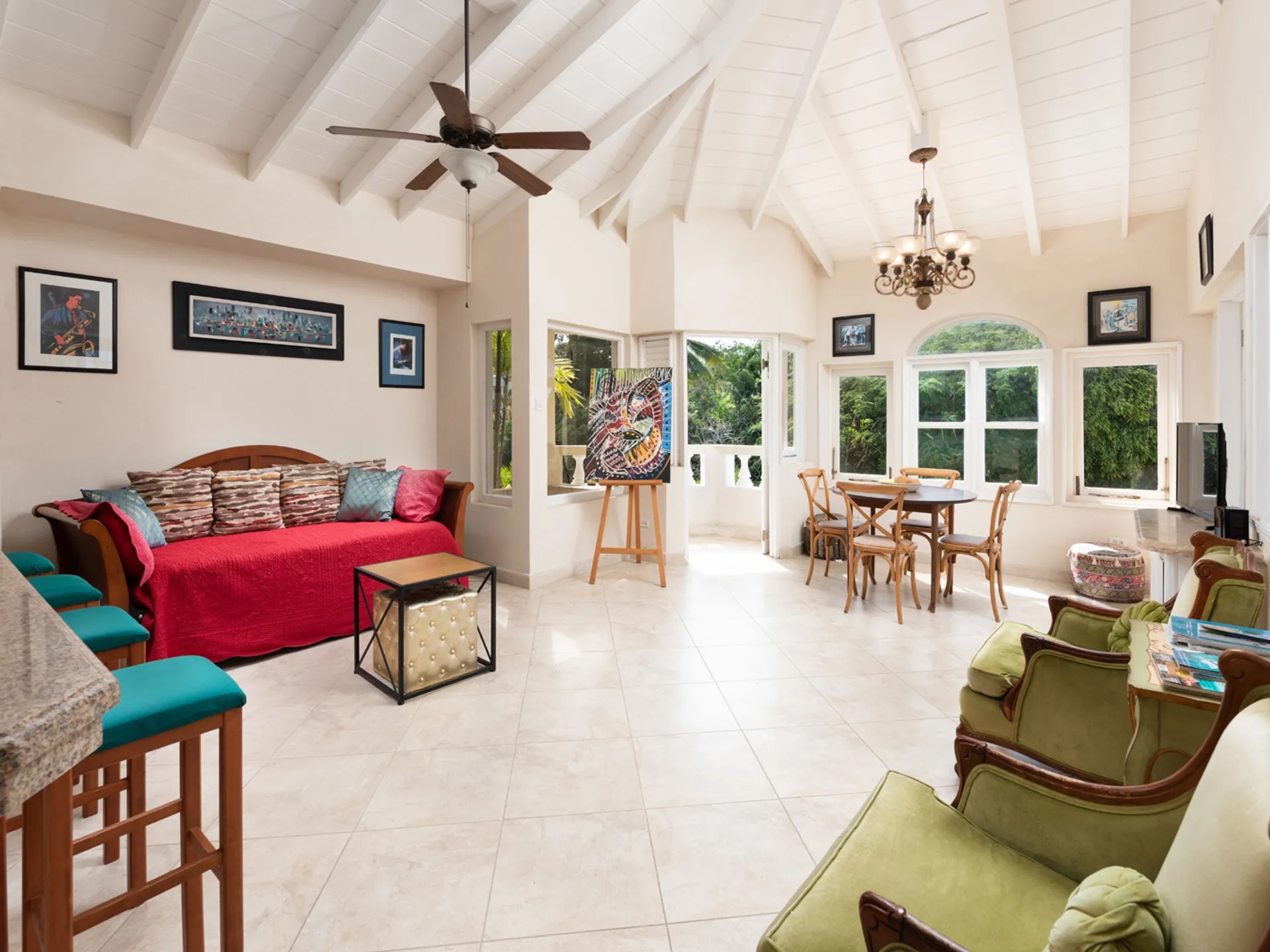Apartment Two — living and dining area