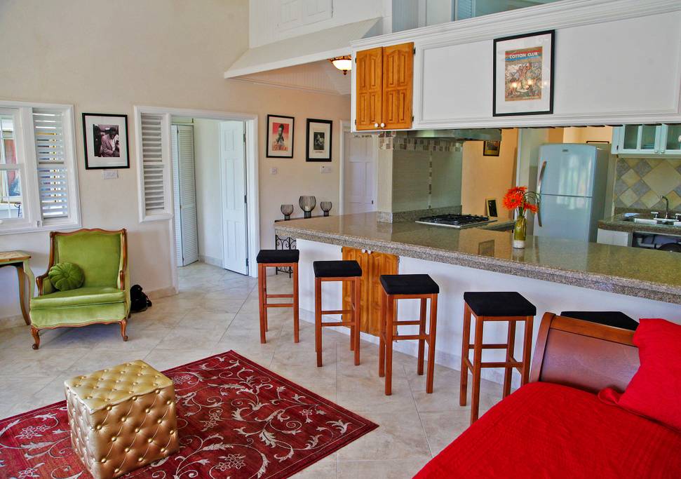 Apartment Two — kitchen and breakfast bar